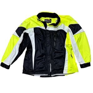 Tourmaster Defender 2.0 Mens Medium Rainsuit Jacket Yellow & Black With Hood